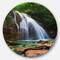 Designart - Djur Djur Waterfall' Landscape Photography Circle Metal Wall Art